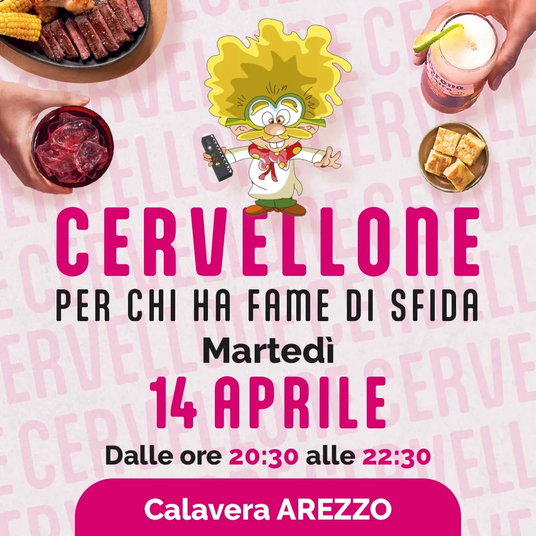 calavera restaurant arezzo cervellone quiz 14 aprile 2026