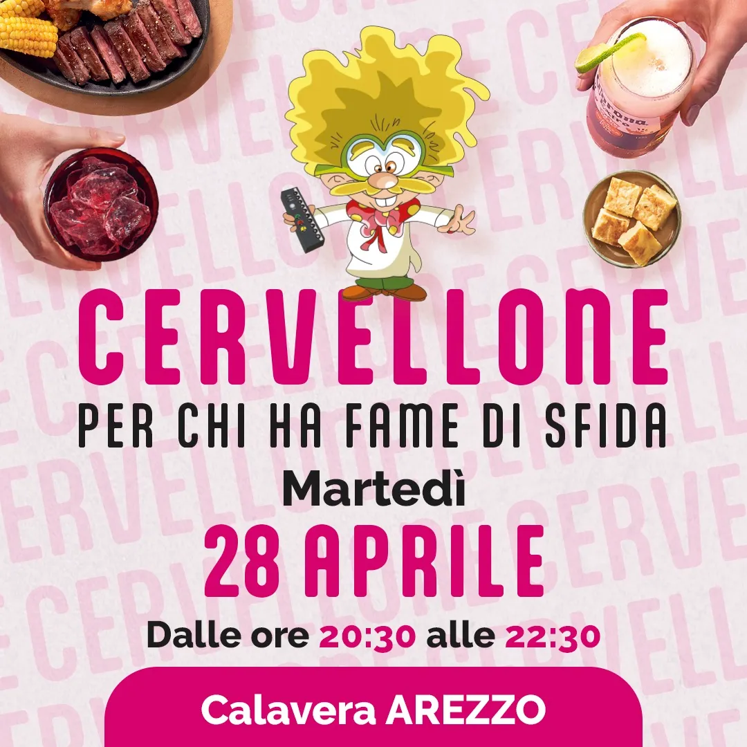 calavera restaurant arezzo cervellone quiz 28 aprile 2026